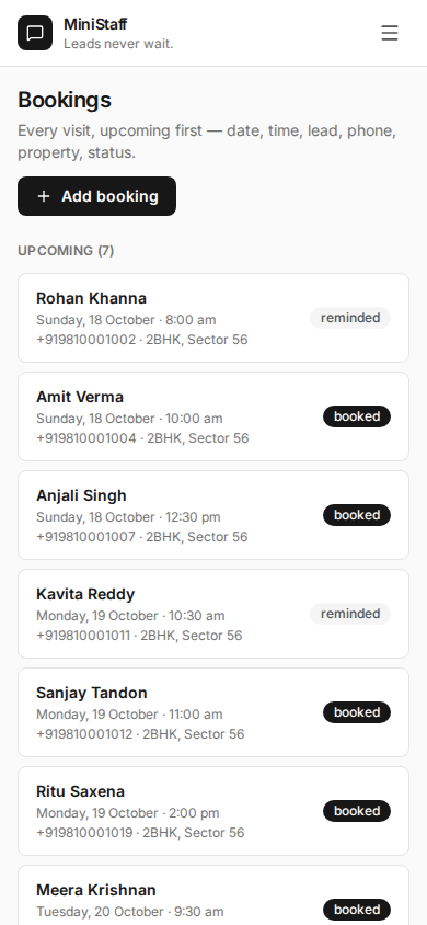 Bookings